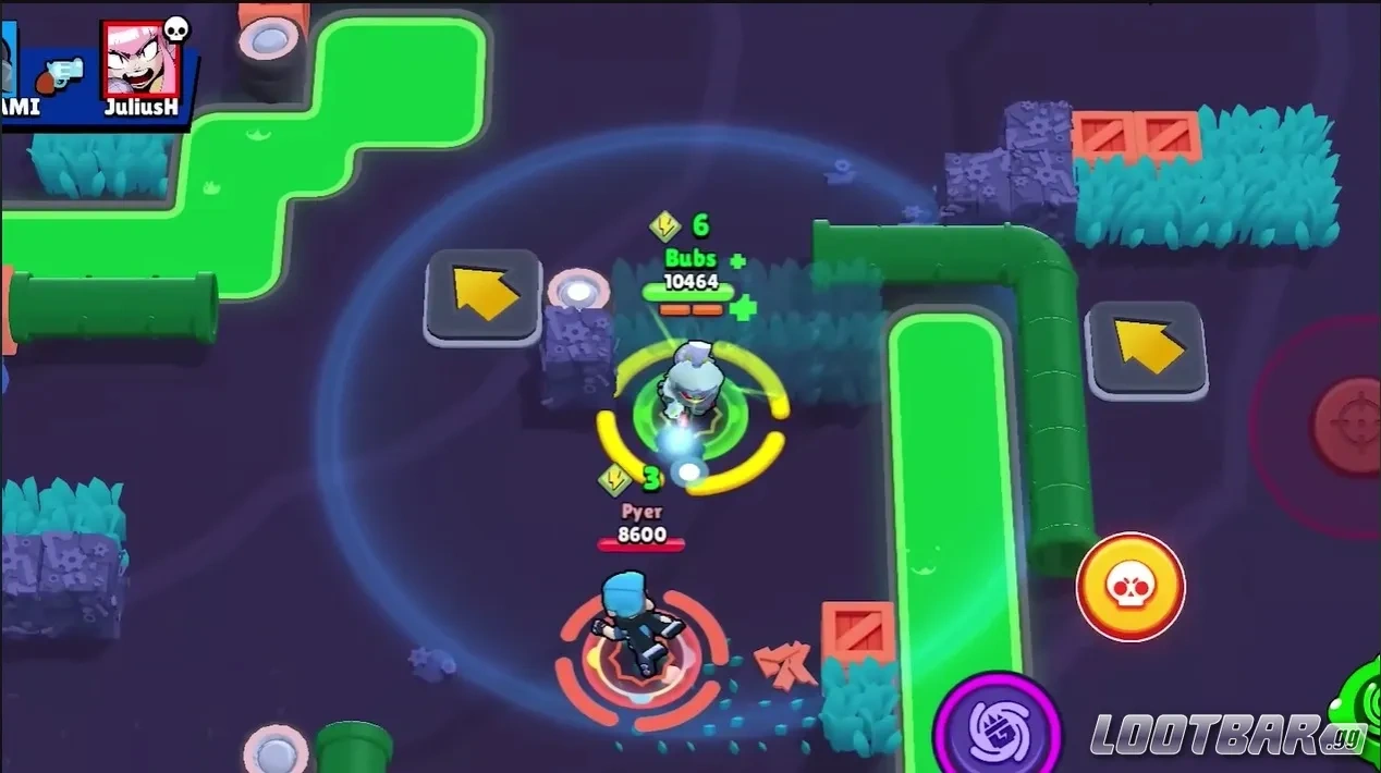 Лили как удобный боец для лёгкого пуша первого прайма в Brawl Stars
