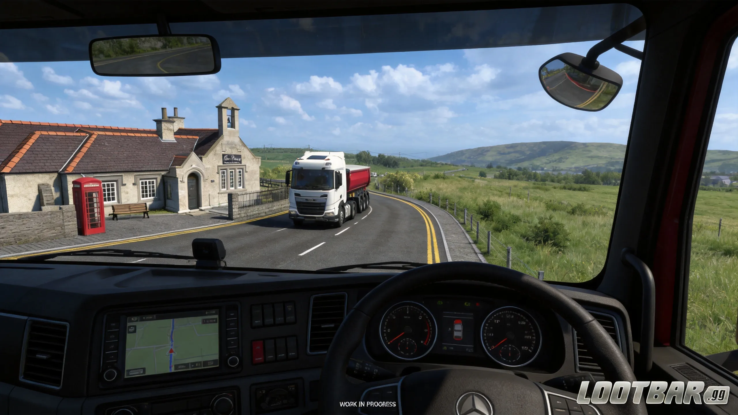 ETS2 truck cabin accessories first-person view