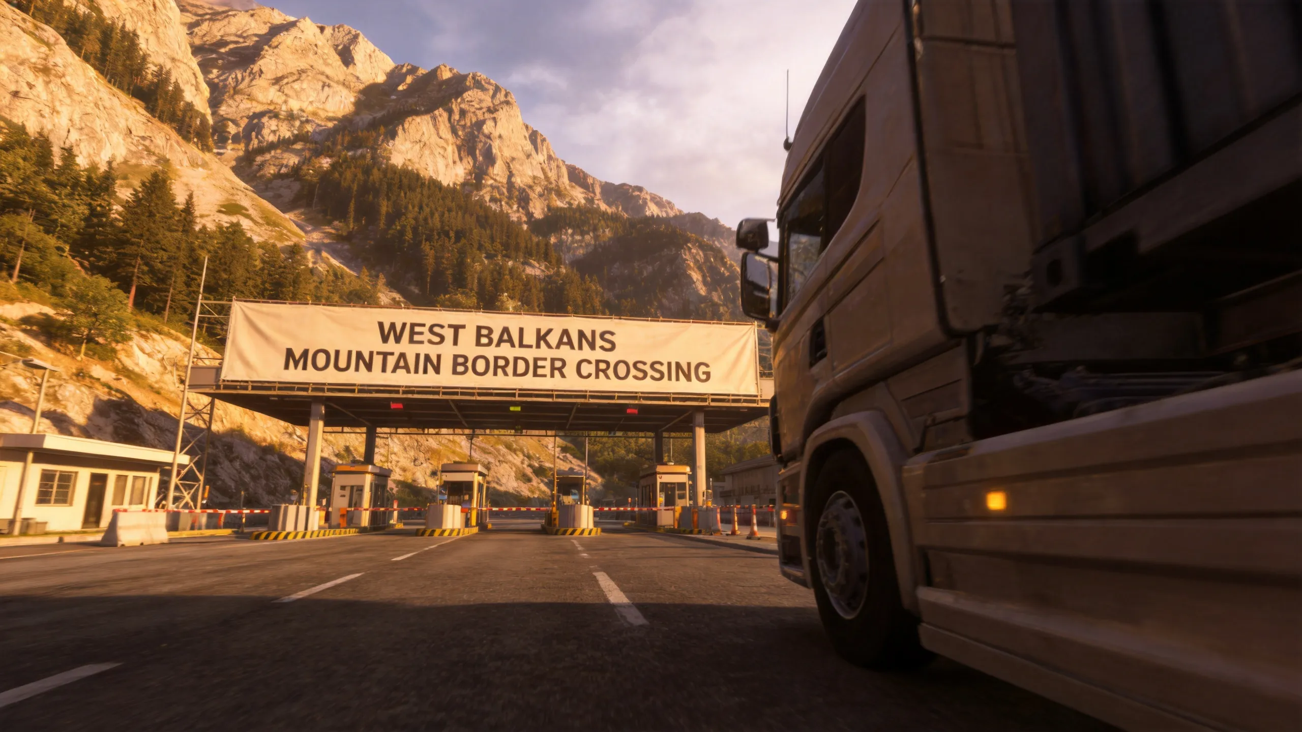 ETS2 West Balkans mountain border crossing Montenegro Kosovo