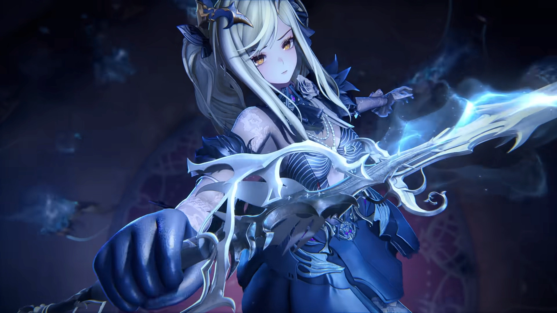 Flora wielding the Chainbreak Pinion