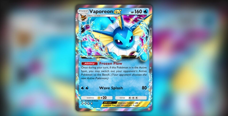 vaporeon ex card