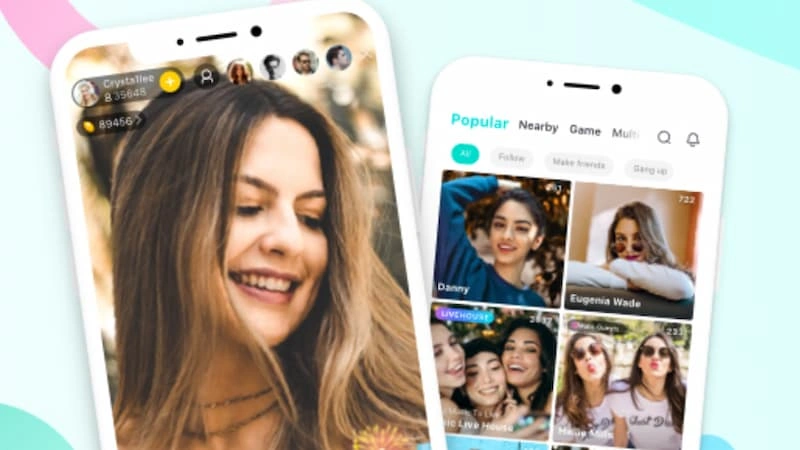 Two phones with Bigo Live