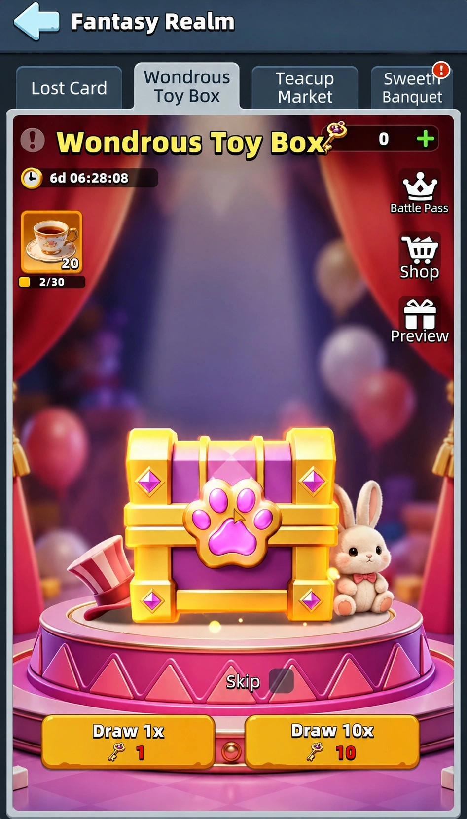 Мини-игра Wondrous Toy Box с ключами Toy Keys в Last Asylum Plague