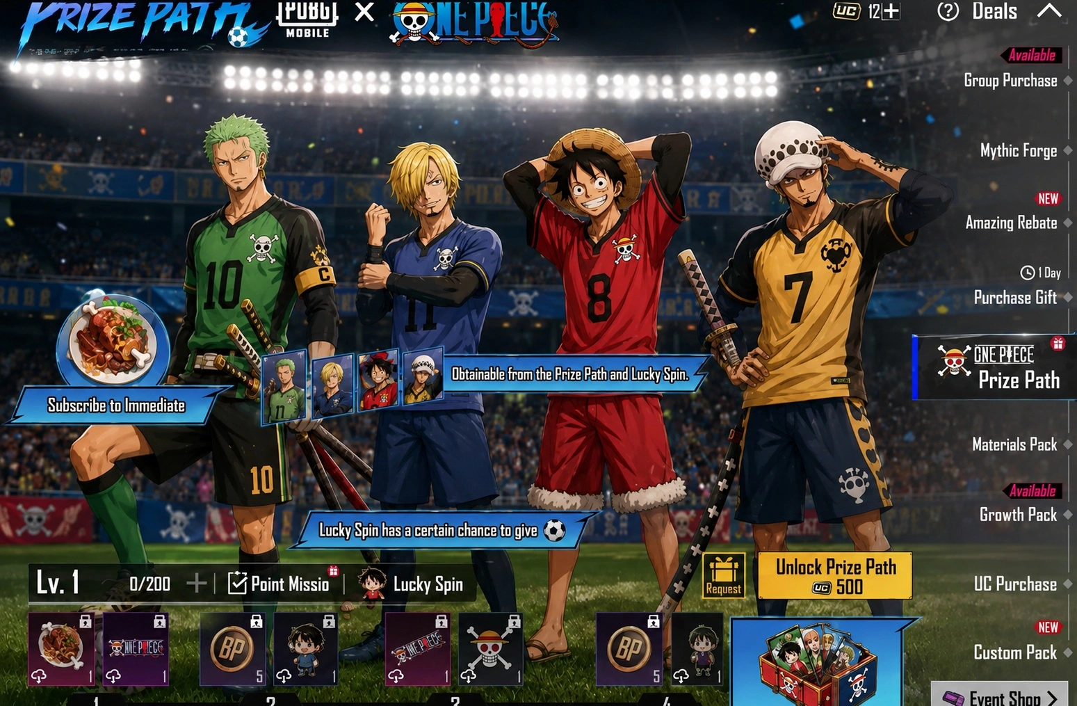 Возможная коллаборация One Piece, Stranger Thingsи PUBG Mobile
