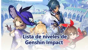 Lista de niveles de Genshin Impact - Para la Versión Luna VII