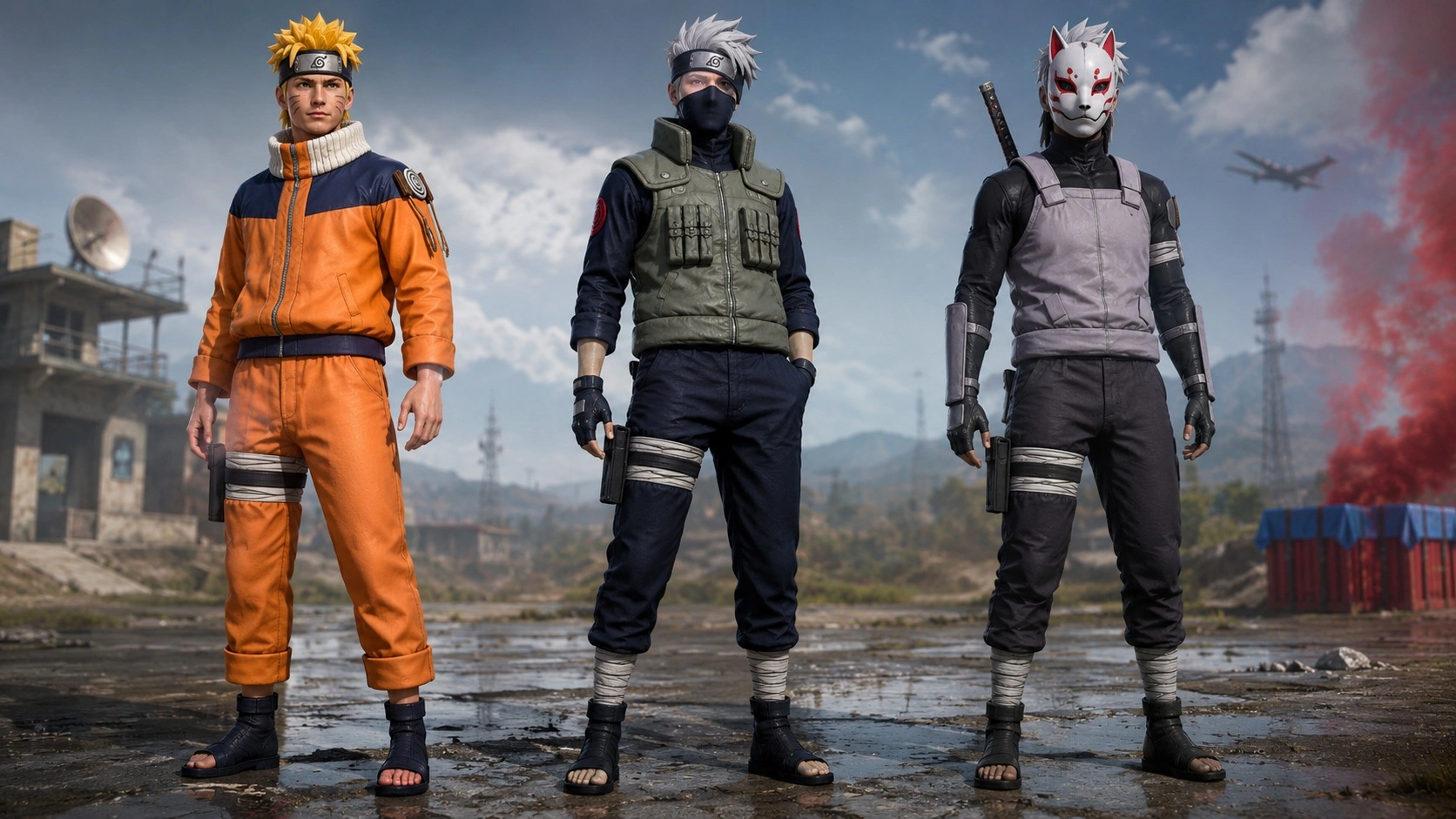 Возможные скины Naruto, шиноби и ANBU в PUBG Mobile x Naruto Shippuden