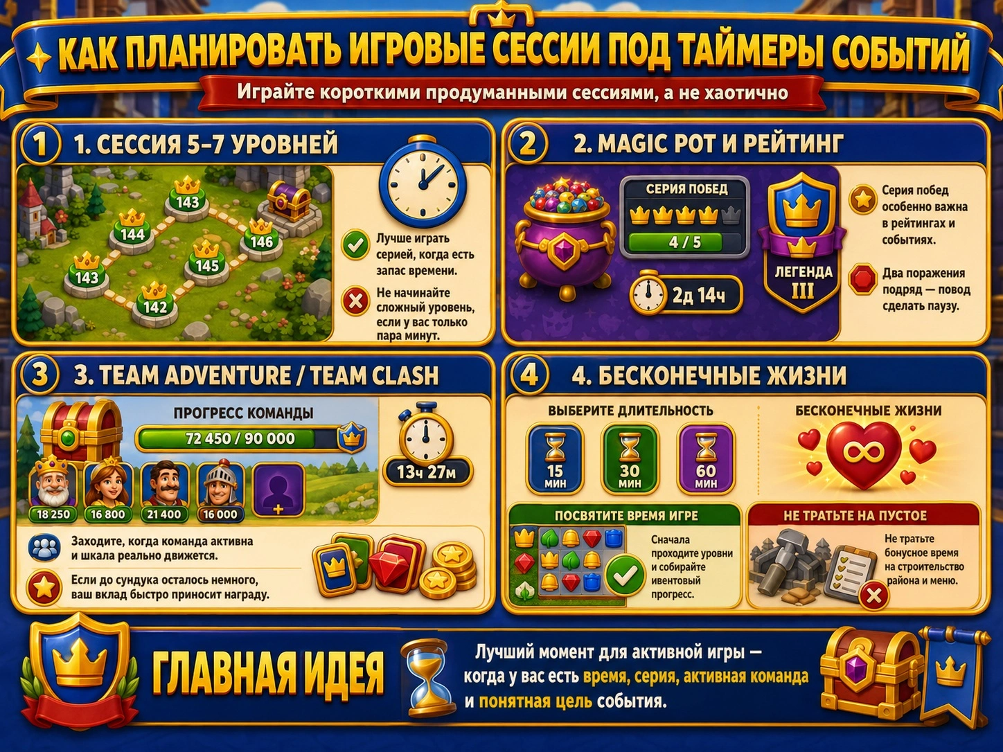 Как планировать игровые сессии под таймеры событий