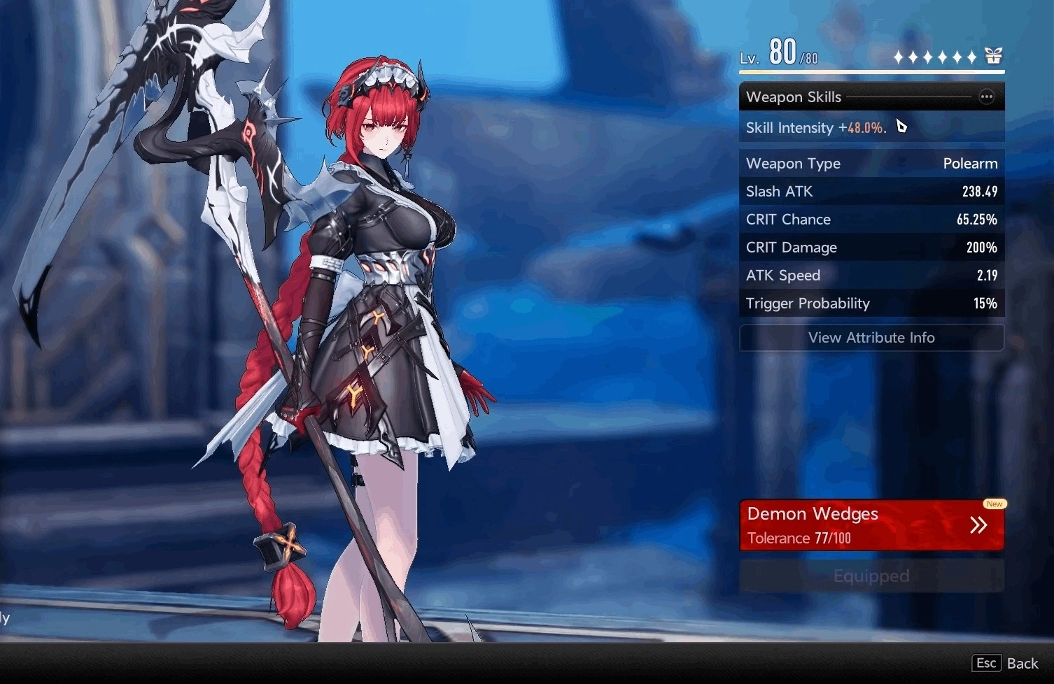 Hilda equipped with Wanewraith