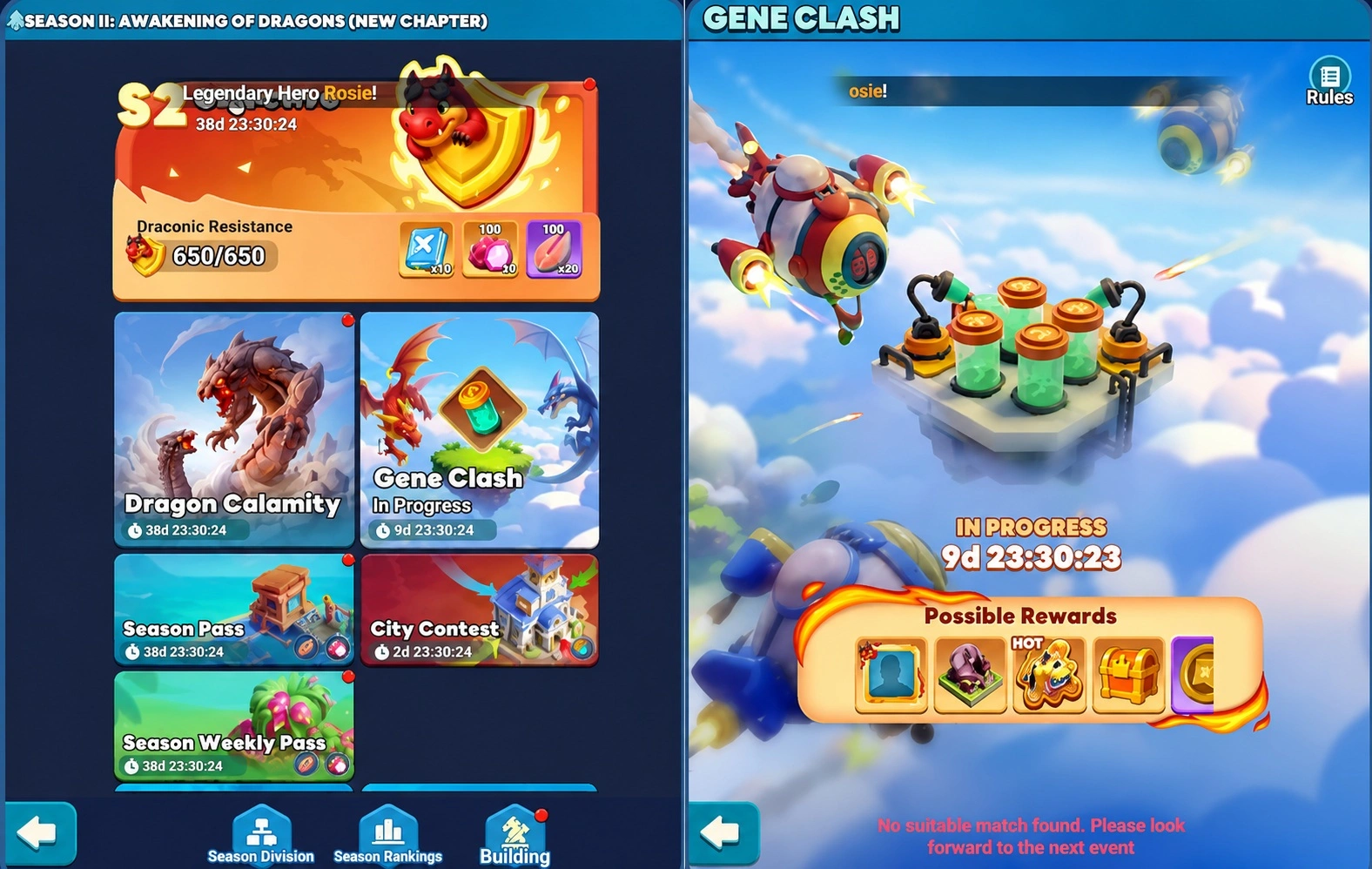 Gene Clash в Tiles Survive S5 и условия участия для союза