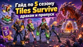 Гайд по 5 сезону Tiles Survive: дракон и пропуск