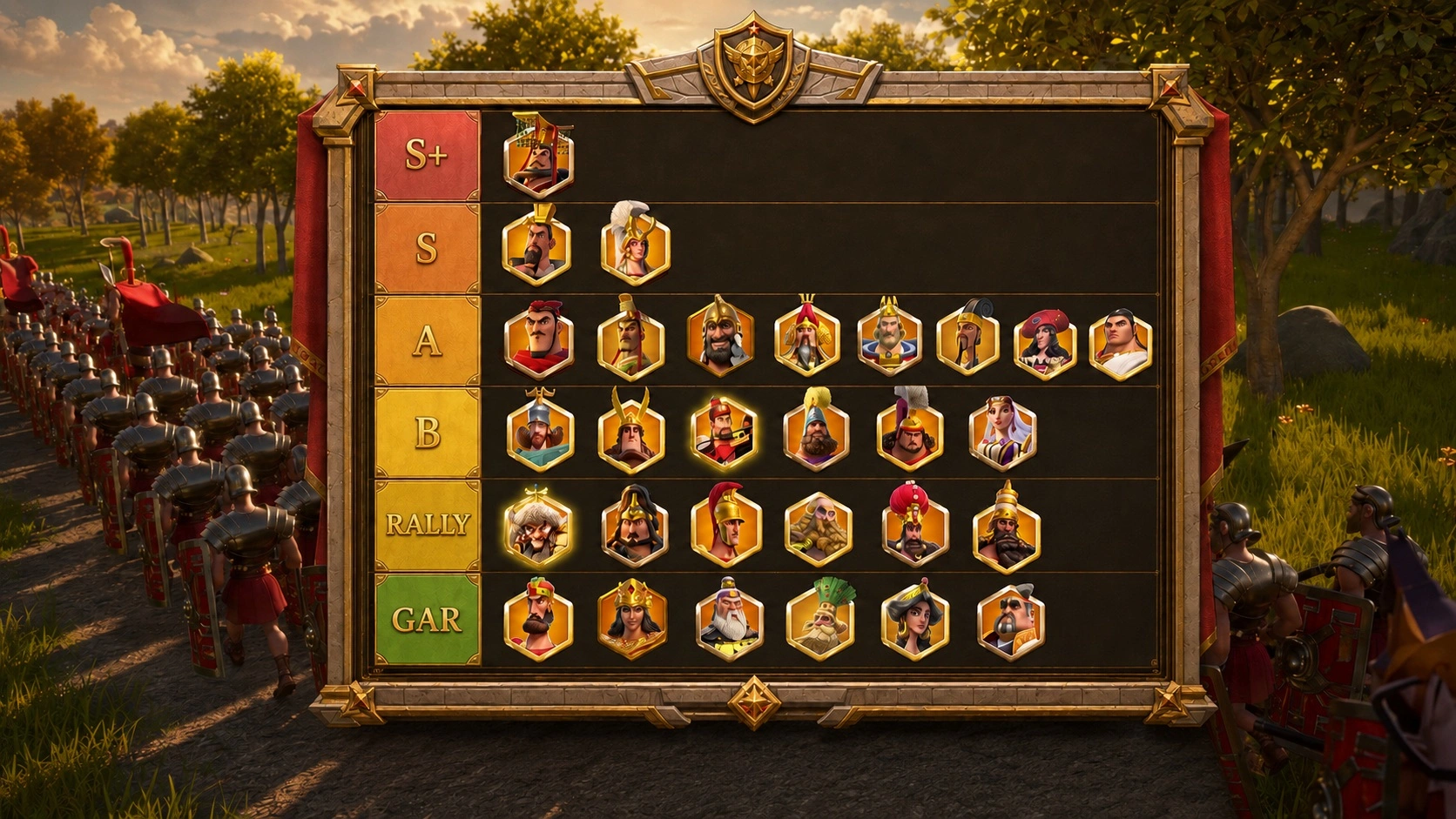 Тир-лист командиров Rise of Kingdoms на середину 2026 года