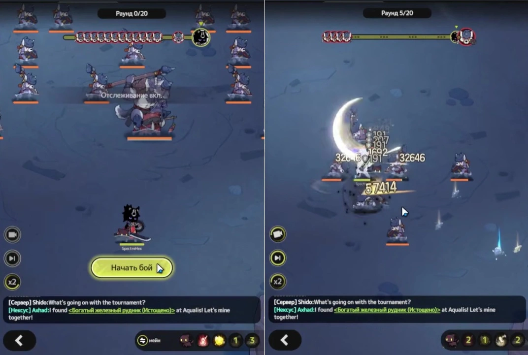 F2P-танк Sword x Staff против мелких мобов с работой блока и отражённого урона