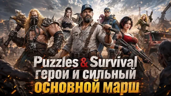 Puzzles & Survival: герои и сильный основной марш