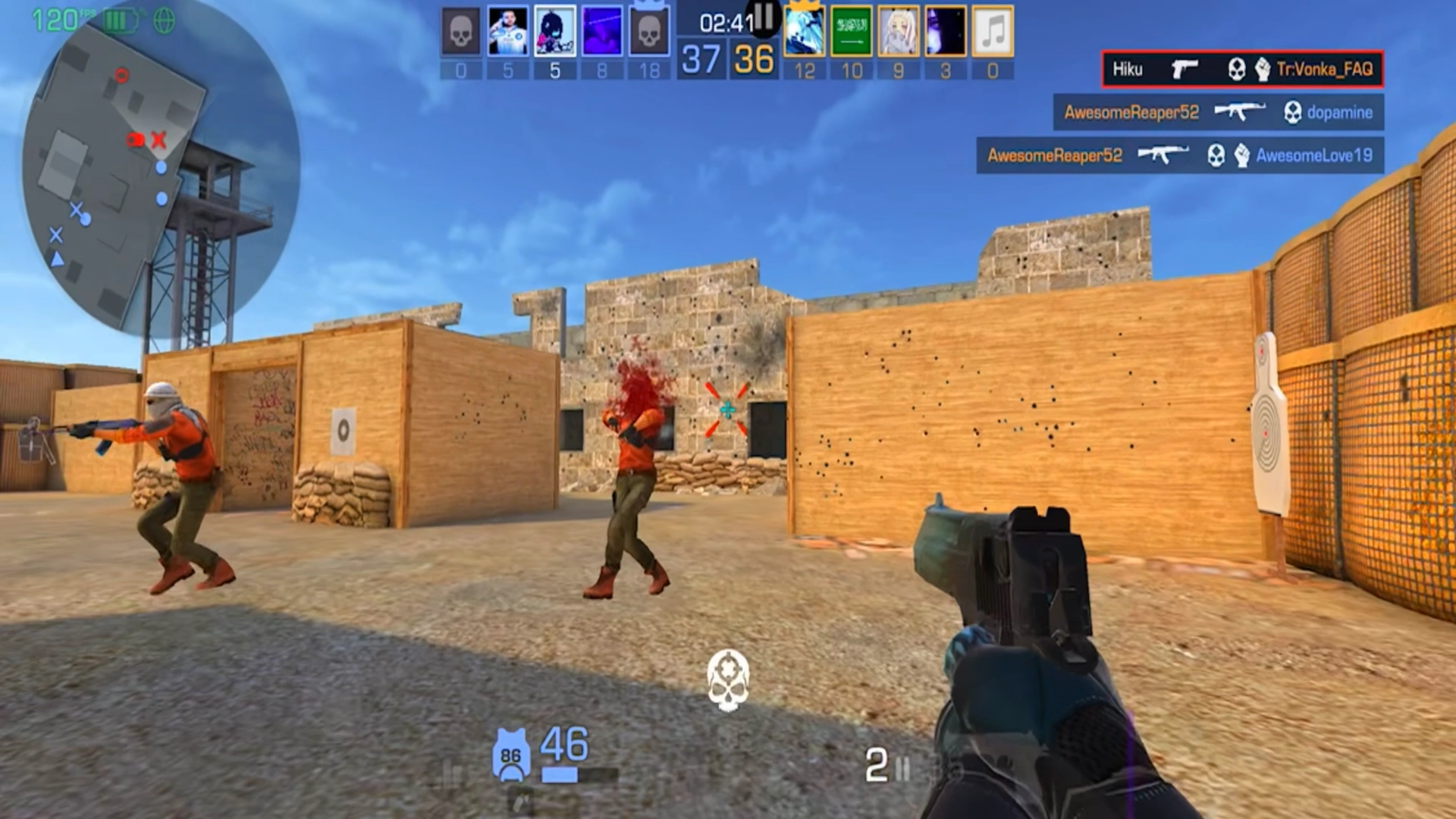 Проверка стрельбы и регистрации попаданий в Standoff 2 Remastered