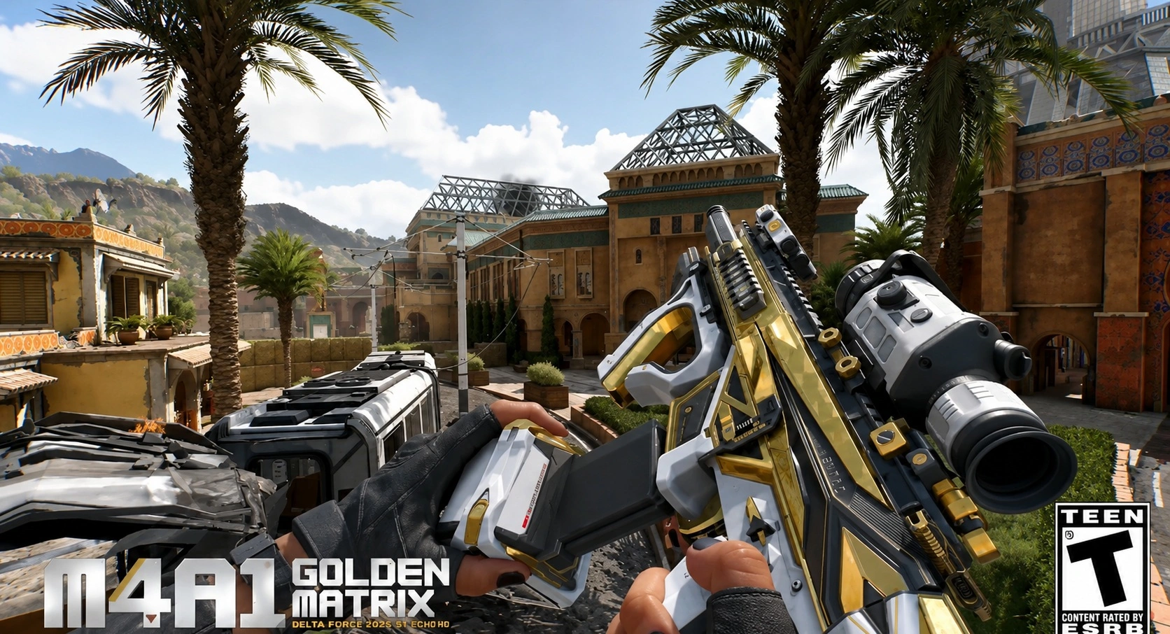 серия киберспортивных обликов Golden Matrix для M4A1, Vector и SCAR-H в Delta Force