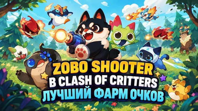 Zobo Shooter в Clash of Critters: лучший фарм очков