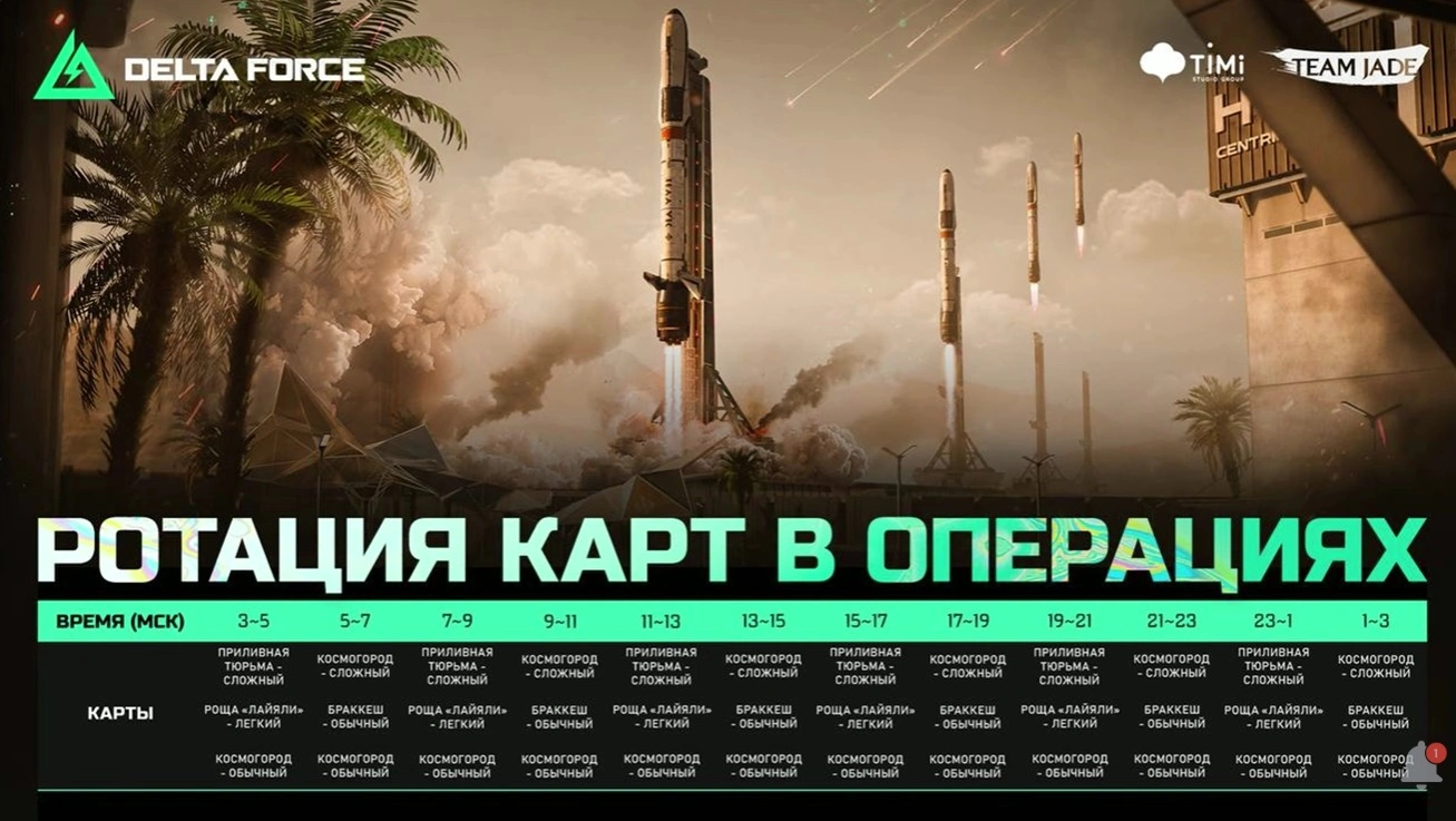Обновлённая ротация карт в режиме Operations в Delta Force