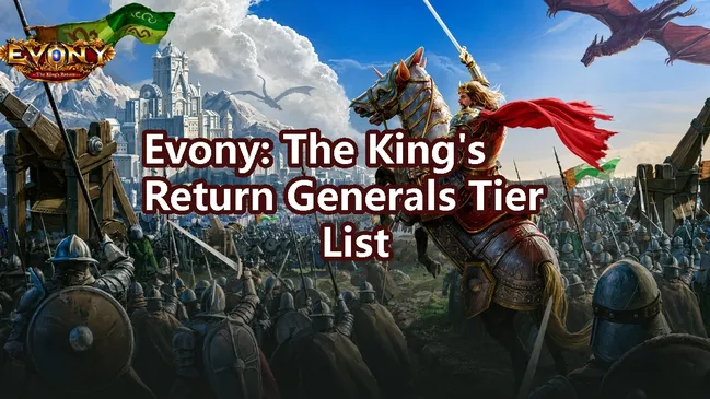 Evony: The King's Return Generals Tier List