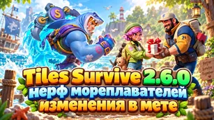 Tiles Survive 2.6.0: нерф мореплавателей и мета