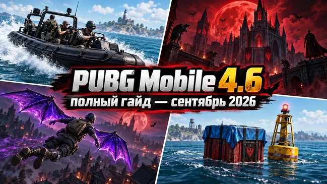 PUBG Mobile 4.6: полный гайд - сентябрь 2026