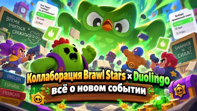 Коллаборация Brawl Stars × Duolingo: всё о новом событии