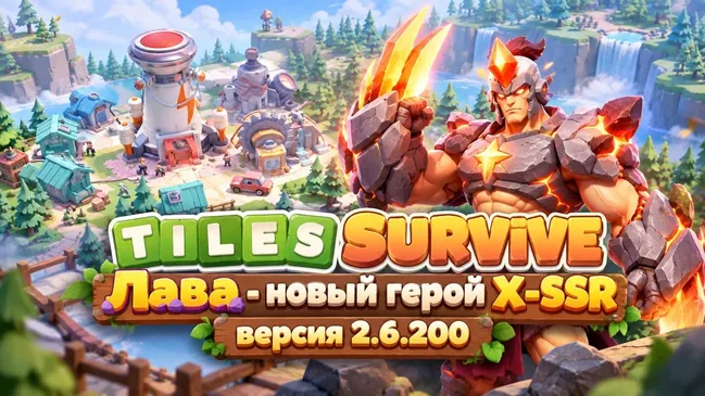 Лава в Tiles Survive – новый герой X-SSR и версия 2.6.200