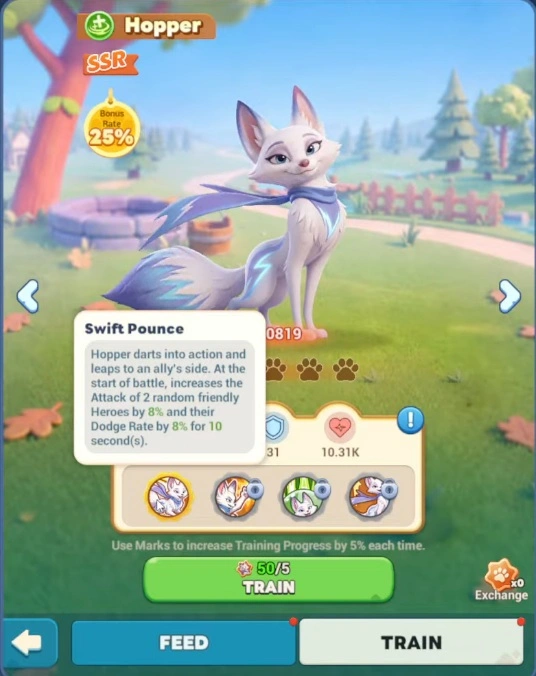 Навык Стремительный прыжок (Swift Pounce) Хоппера в Tiles Survive